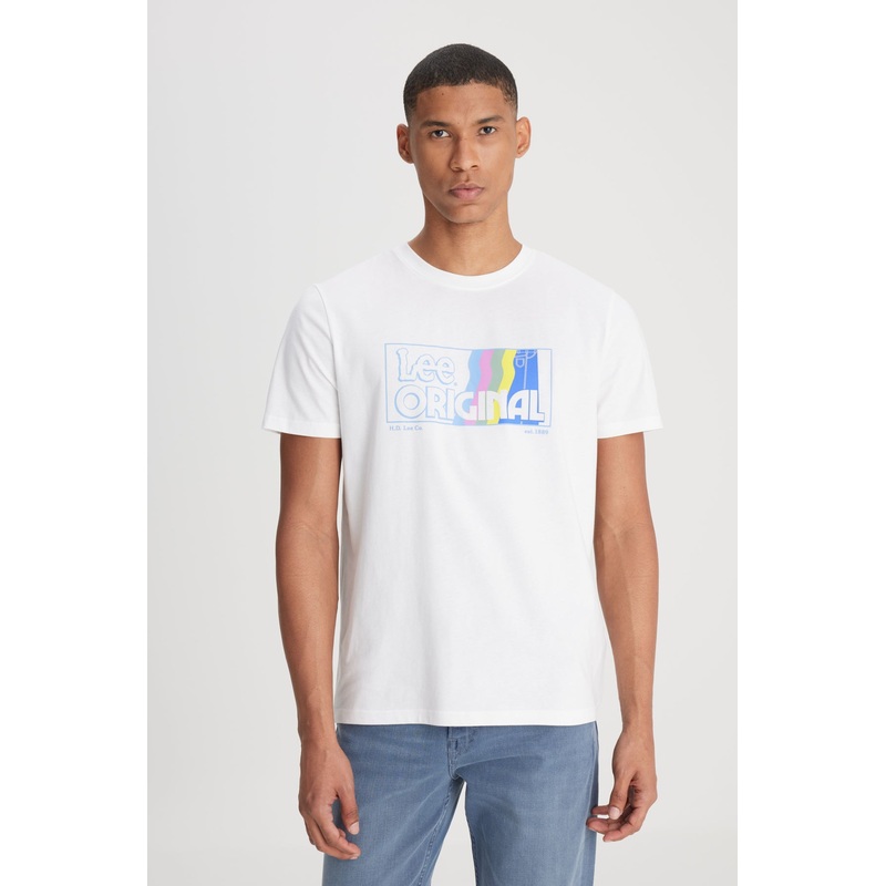 Lee Men’s Ecru 70’s Graphic T-Shirt |Lee In Lebanon