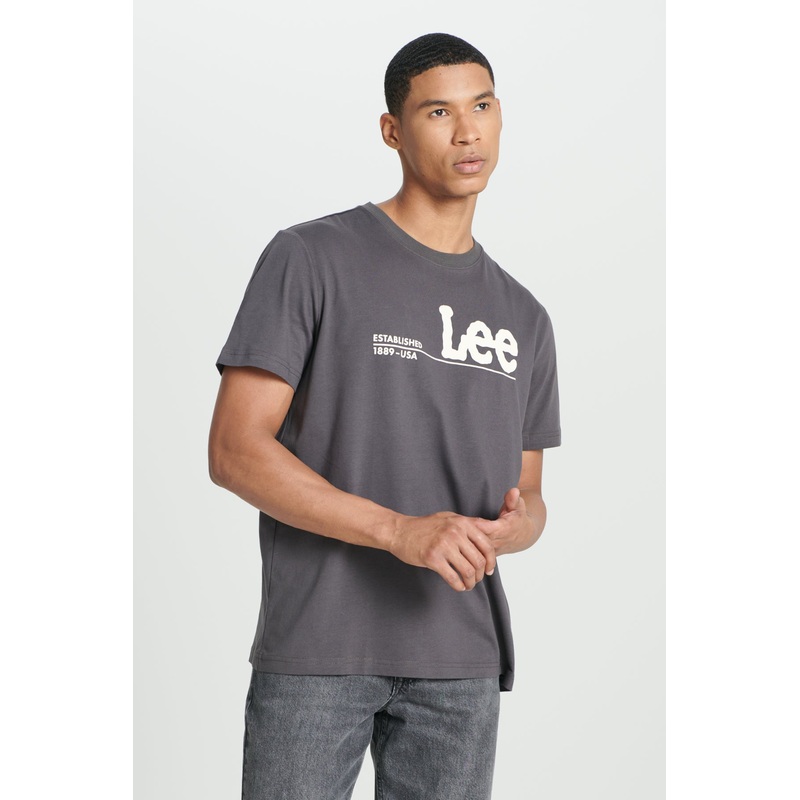 Lee Men’s Grey Regular Fit T-Shirt | Lee In Lebanon