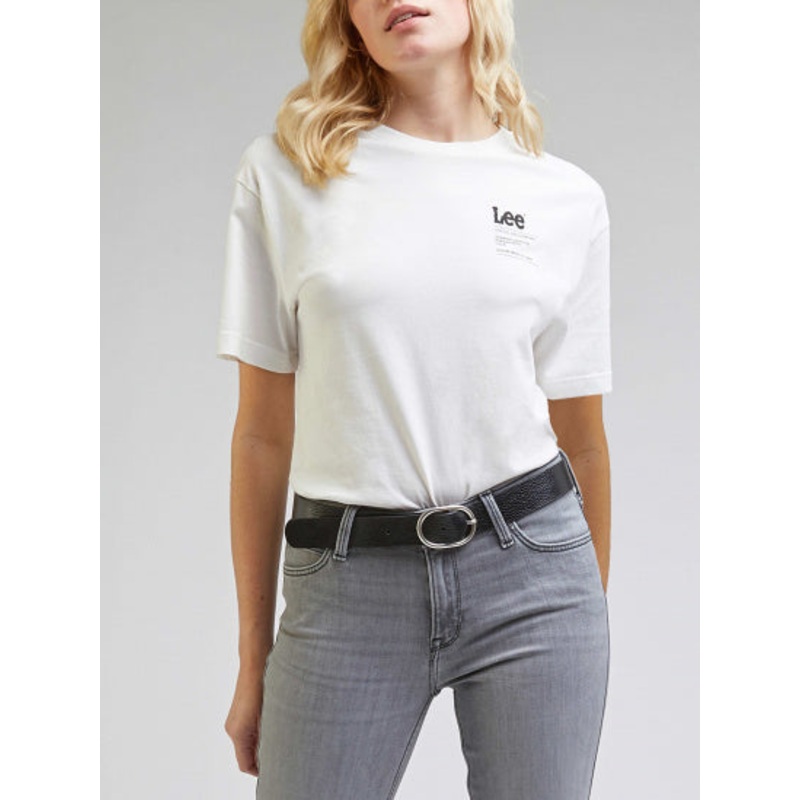 Lee Women’s Off White Ecru Relaxed Crew Neck T-Shirt | Lee In Lebanon