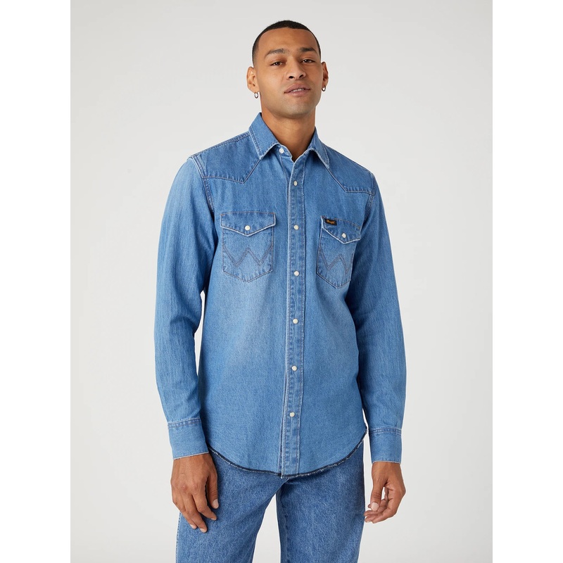 Wrangler Men’s Authentic Blue Heritage Shirt |Wrangler In Lebanon