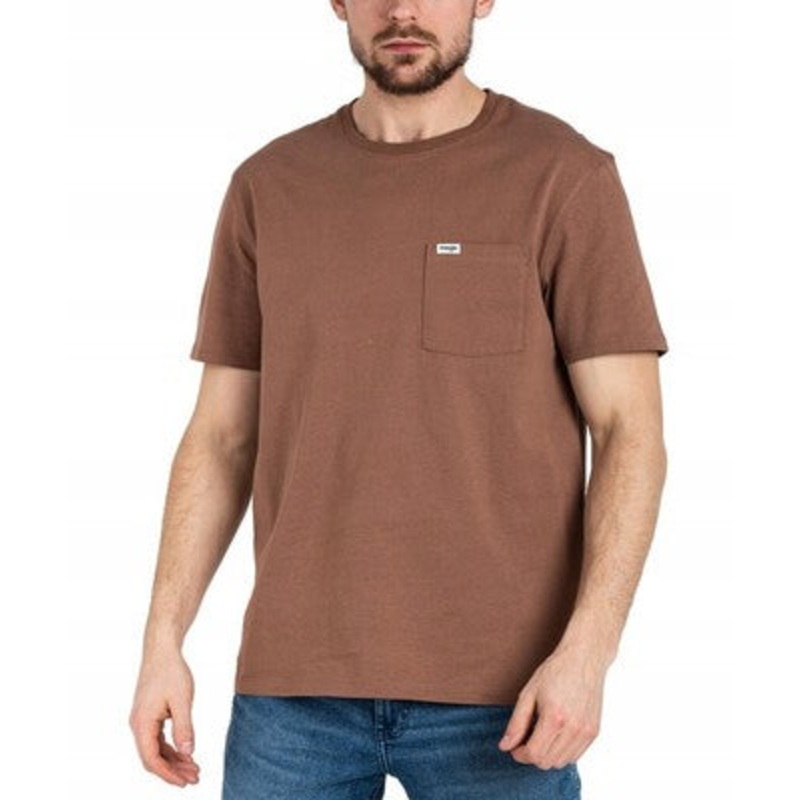 Wrangler Men’s Brown 1 Pocket T-Shirt | Wrangler In Lebanon