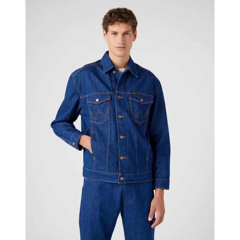 Wrangler Men’s Dark Blue Anti Fit Denim Jacket | Lee In Lebanon