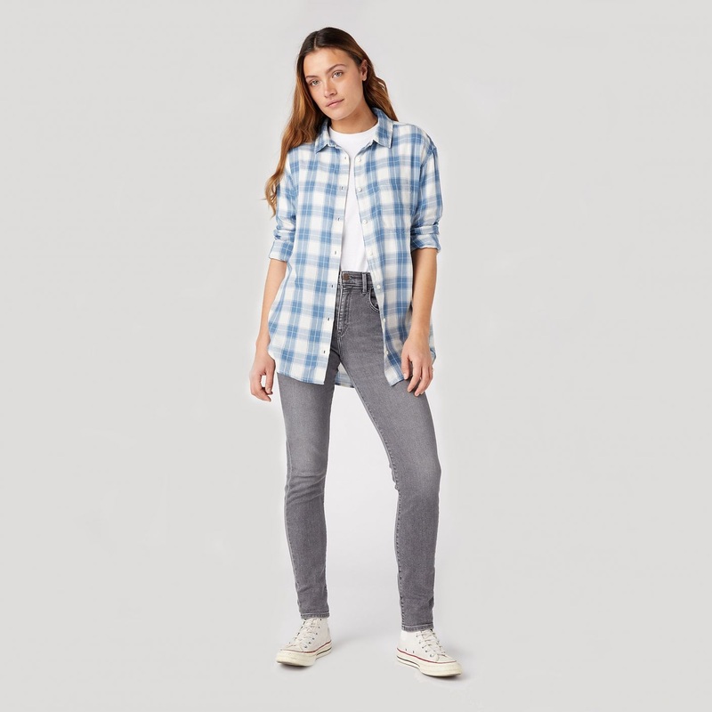 Wrangler Women’s Captains Blue 1 Pocket Shirt |Wrangler In Lebanon