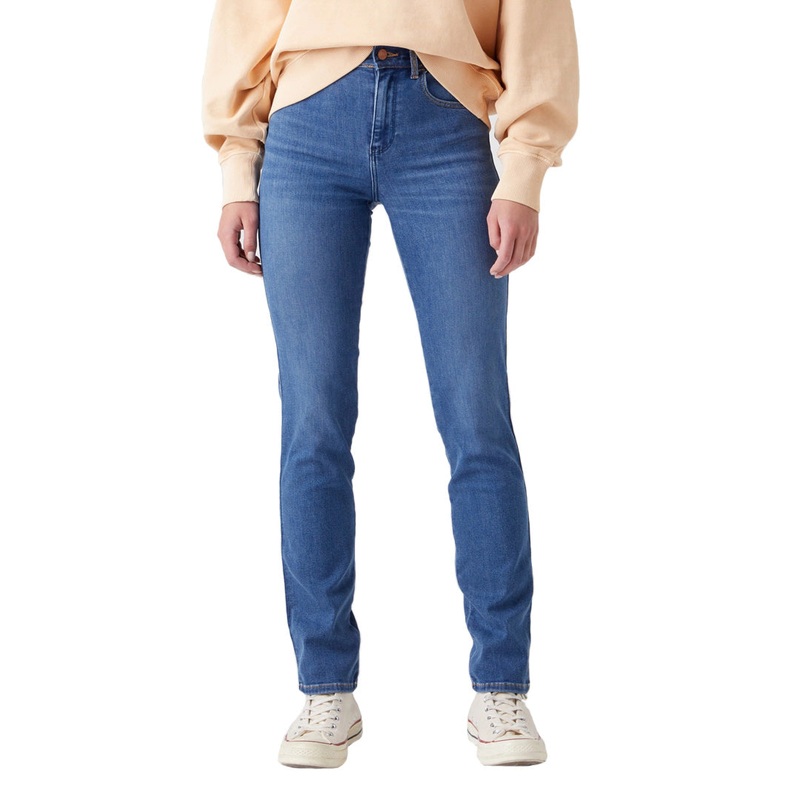 Wrangler Women’s Dark Blue The Adventure High Slim Jeans | Wrangler In Lebanon