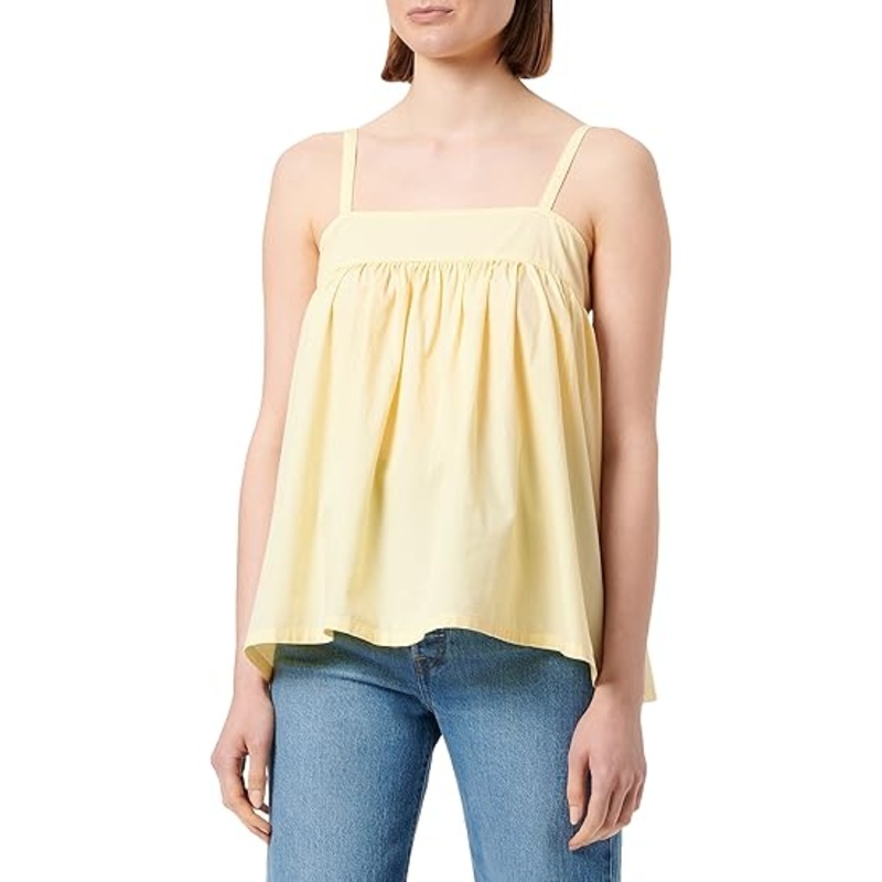 Wrangler Women’s Pale Banana Babydoll Sleeveless Blouse |Wrangler In Lebanon