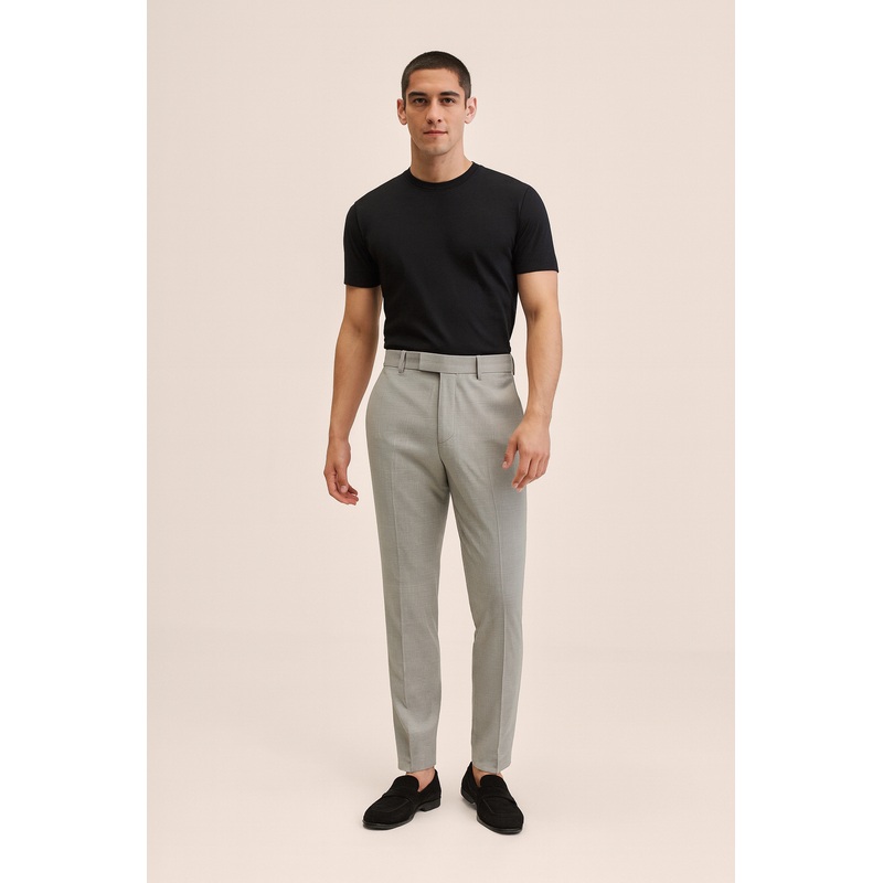 ASOS Design Men’s Gray High Rise Trousers | ASOS Design In Lebanon