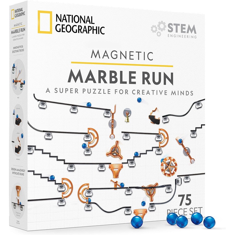 Blue Marble National Geographic Magnetic Marble Run – 75-Piece STEM Building Set |Blue Marble In Lebanon