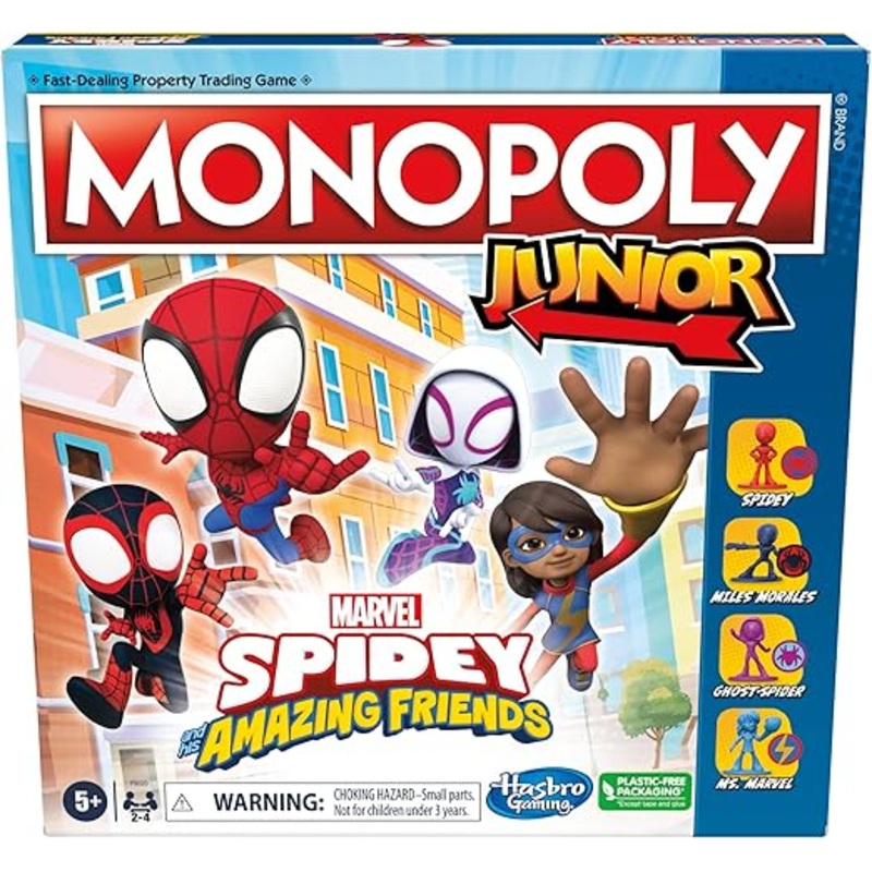 Hasbro Monopoly Junior Marvel Spidey and His Amazing Friends Edition Board Game | Hasbro In Lebanon