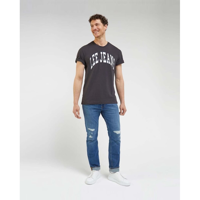 Lee Men’s Washed Black Varsity T-Shirt | Lee In Lebanon