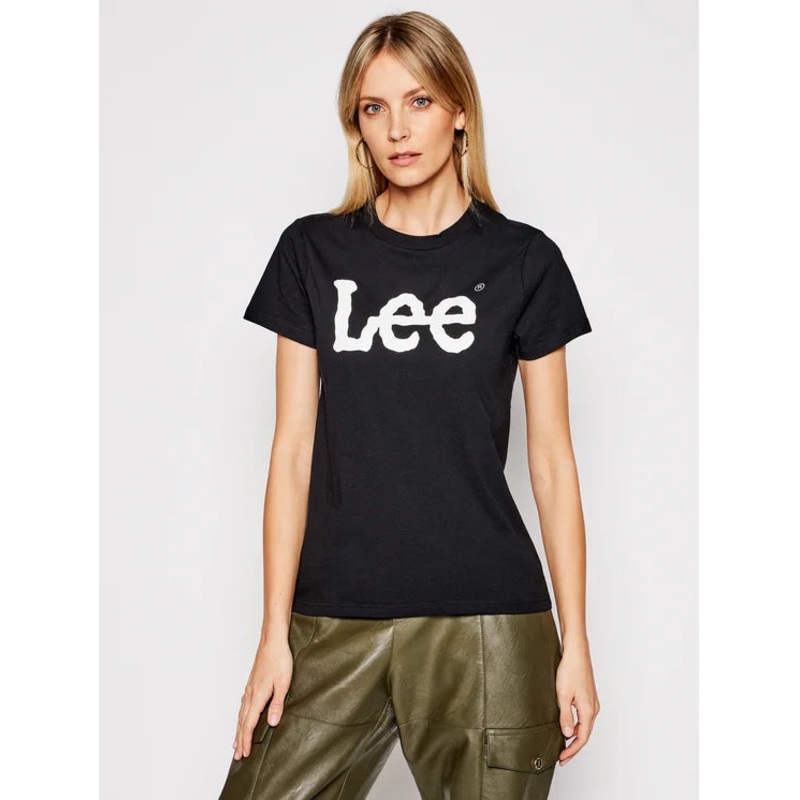 Lee Women’s Black Short Sleeveless Regular Fit Logo Tee T-shirt | Lee In Lebanon