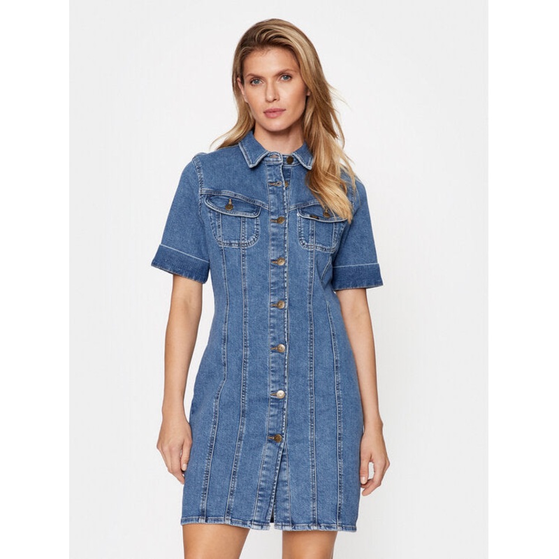 Lee Women’s Denim Blue Slim Fitt Dress | Lee In Lebanon