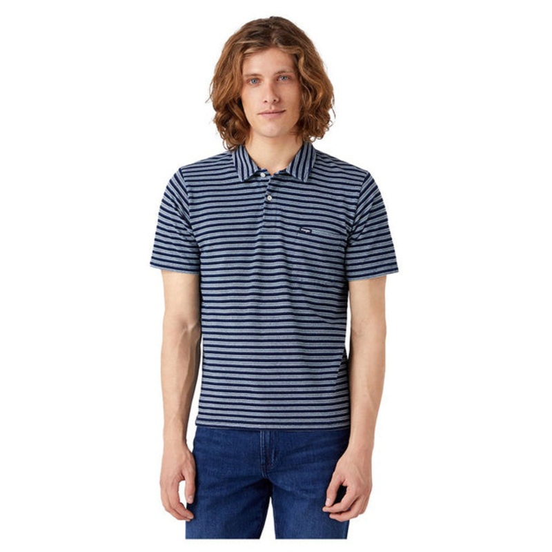 Wrangler Men’s Navy Short Sleeve Striped Shirt | Wrangler In Lebanon