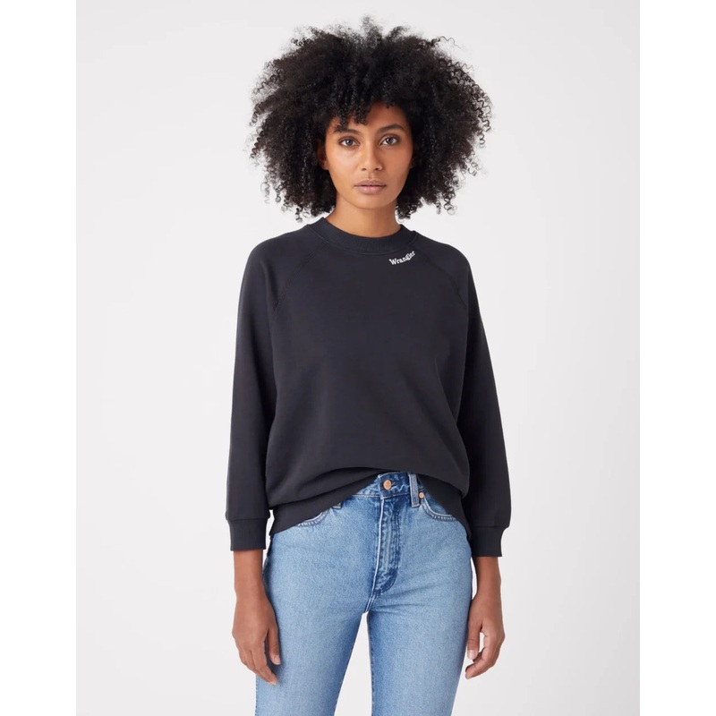 Wrangler Women’s Faded Black Retro Raglan Sweatshirt  | Wrangler In Lebanon