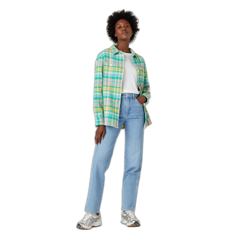 Wrangler Women’s Multicolor Powder Blue Waffle Shacket | Wrangler In Lebanon