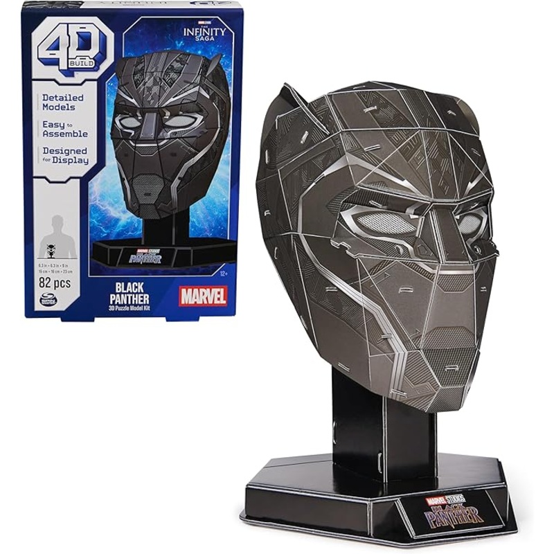 4D Build Marvel Black Panther 3D Puzzle Model Kit with Stand 82 Pcs | 4D Build In Lebanon