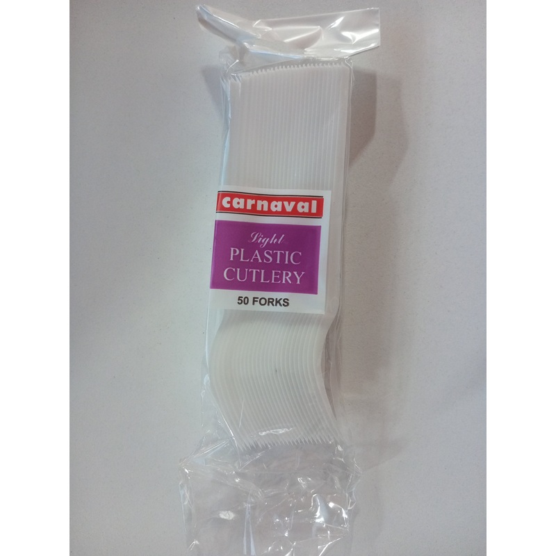 Carnaval Light Plastic Cutlery 50 Forks