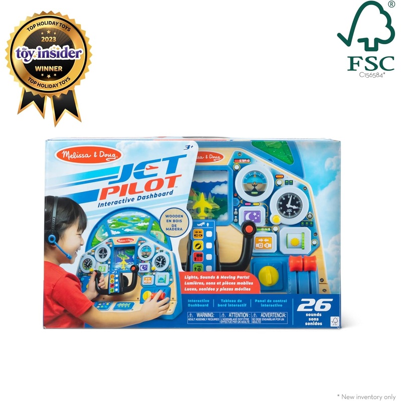 Melissa & Doug Multicolor Jet Pilot Interactive Dashboard Wooden Toy |Melissa & Doug In Lebanon