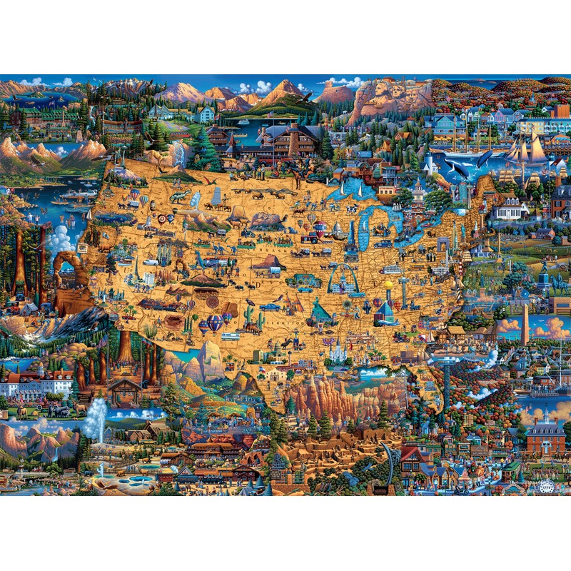 National Parks Map Puzzle 1000pcs | National Parks Map In Lebanon