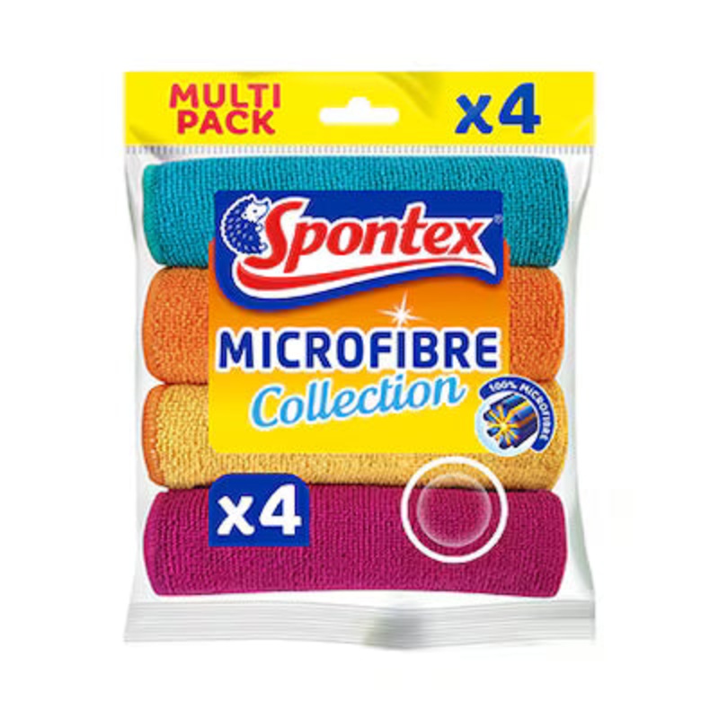Spontex 4 Microfibre 3+1 Free  | Spontex In Lebanon