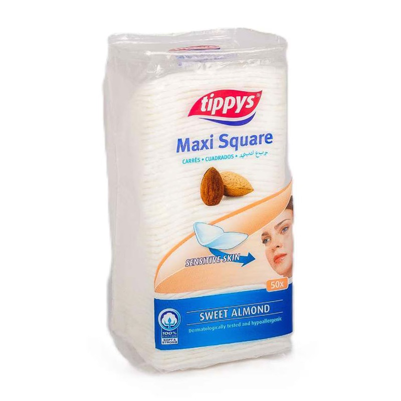 Tippys Maxi Square Almond Pads 50 PCS | Tippys In Lebanon