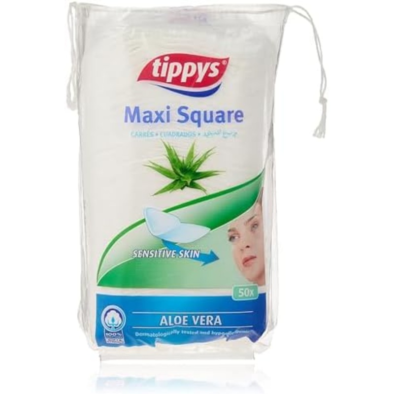 Tippys Maxi Square Aloe Vera Pads 50 PCS | Tippys In Lebanon