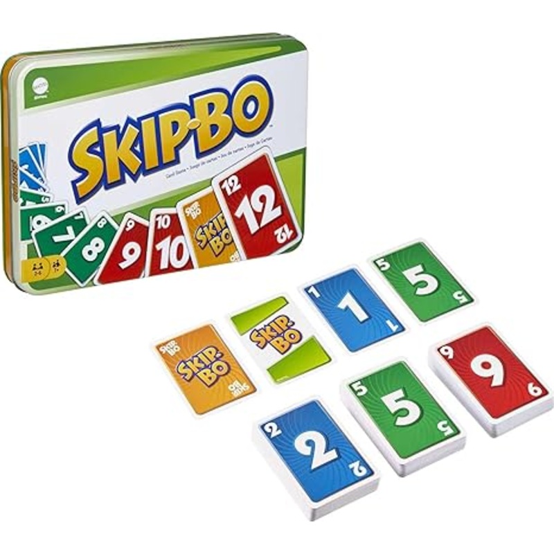 Mattel Games Skip Bo Card Game in Decorative Tin with 162 Cards | Mattel Games In Lebanon