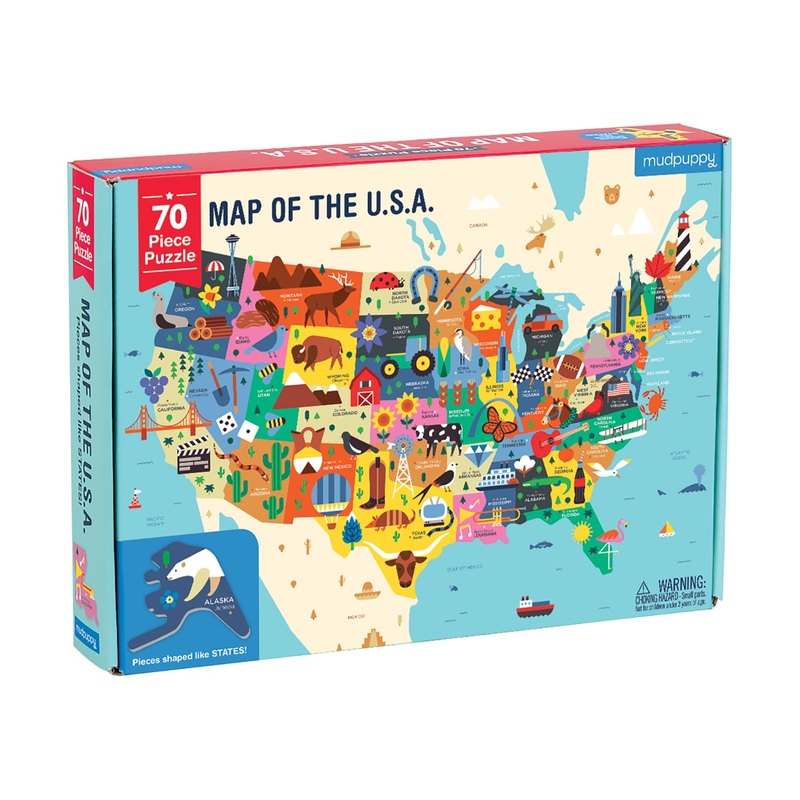 Mudpuppy Map Of The USA  70 Piece Geography Puzzle |Mudpuppy In Lebanon