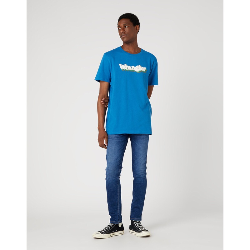Wrangler Men’s Deep Water Graphic Logo Print T-Shirt |Wrangler In Lebanon