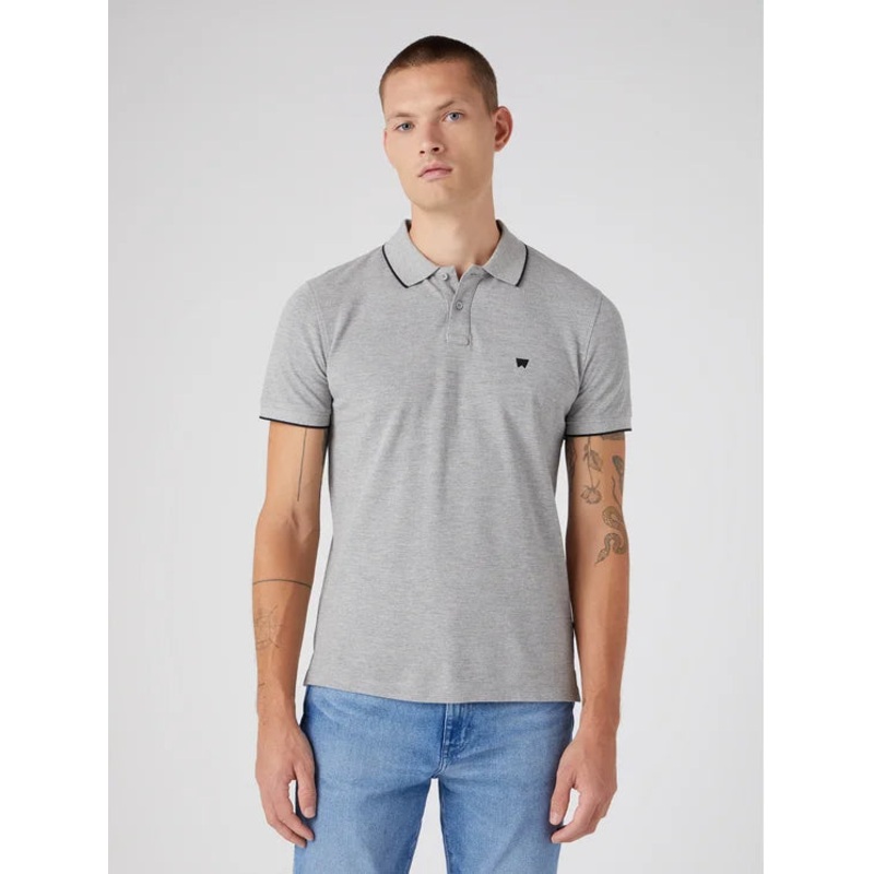 Wrangler Men’s Mid Grey Regular Fit Polo T-Shirt  | Wrangler In Lebanon
