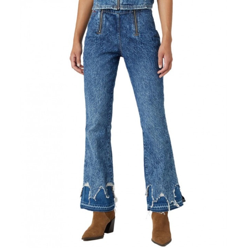Wrangler Women’s Blue Double Zip Bootcut Jeans | Wrangler In Lebanon