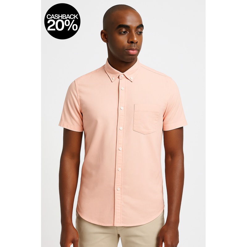 Forever 21 Men’s Rose Button Down One Pocket Short Sleeve Shirt | Forever 21 In Lebanon