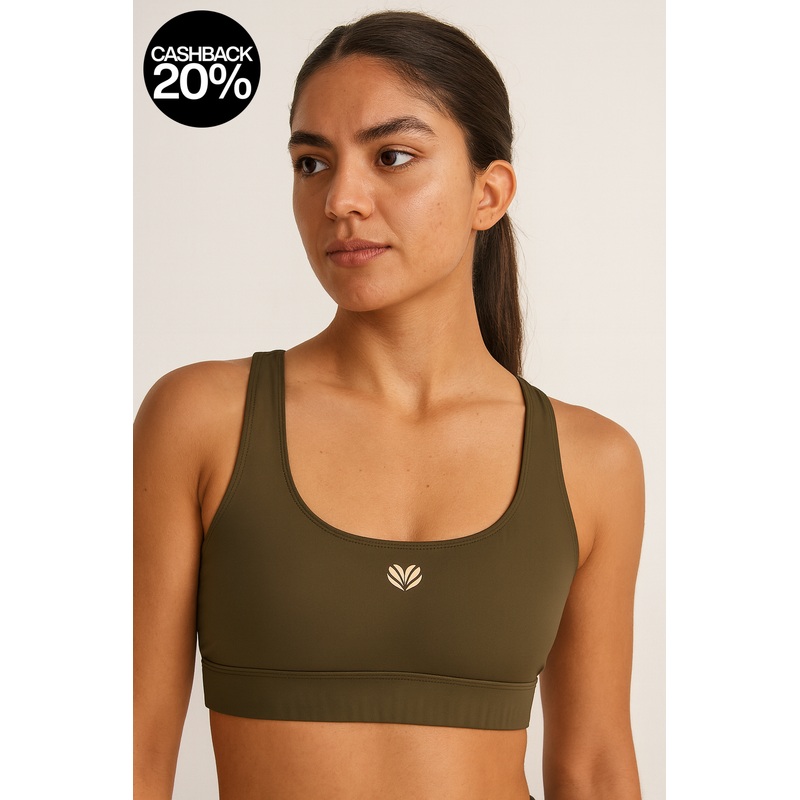 Forever 21 Women’s Cypress Dark Green Sport Bra | Forever 21 In Lebanon