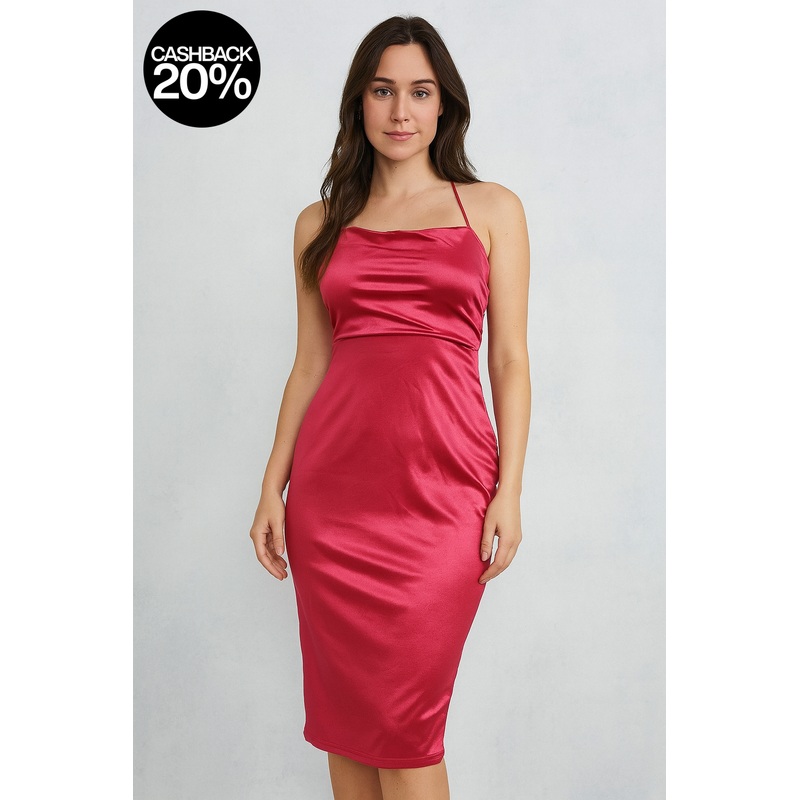 Forever 21 Women’s Fuchsia Sleeveless Criss-Cross Back Dress | Forever 21 In Lebanon