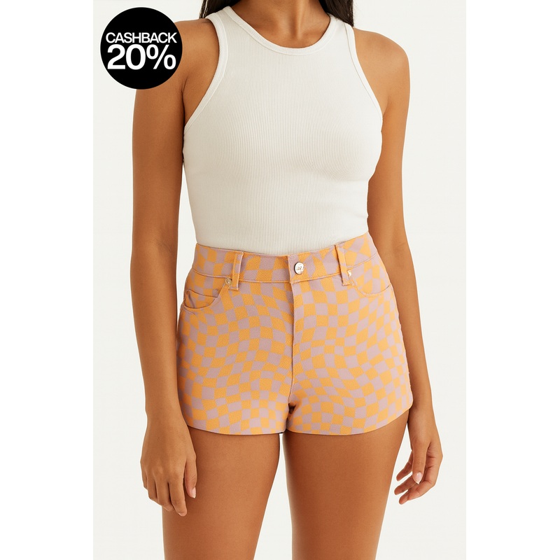 Forever 21 Women’s Multicolor Checkered Woven Short | Forever 21 In Lebanon