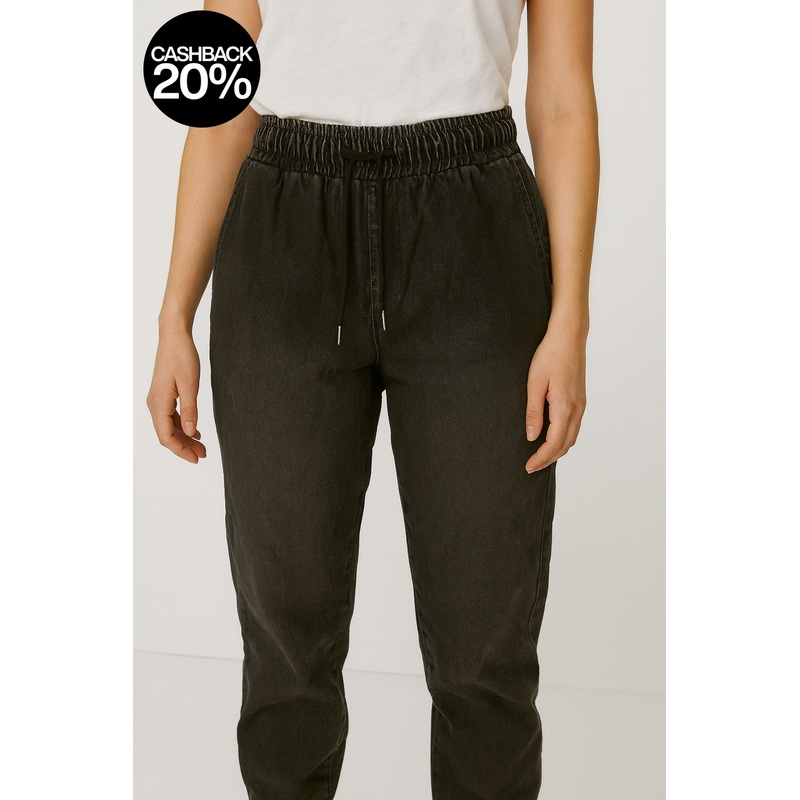 Forever 21 Women’s Washed Black Fitted Waist Relaxed Hips Jeans | Forever 21 In Lebanon