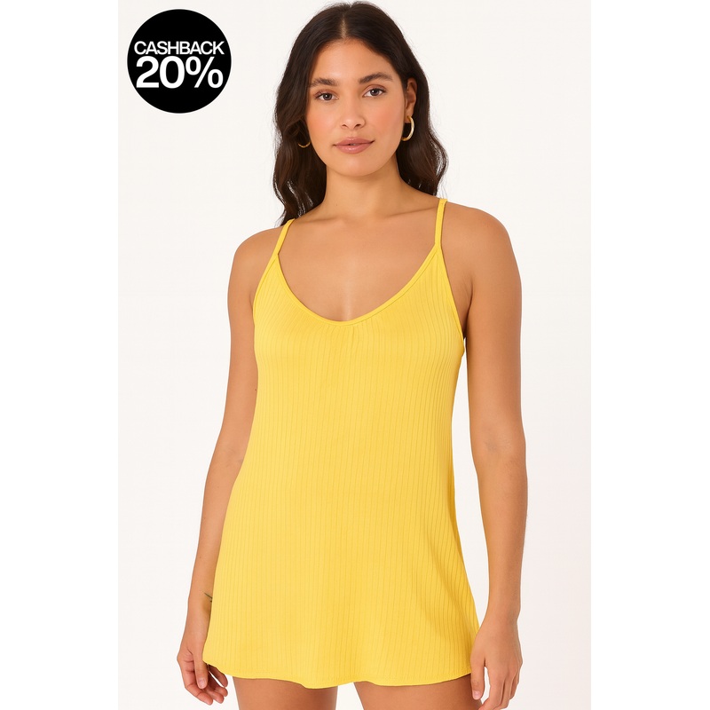 Forever 21 Women’s Yellow Sleeveless Knit Dress | Forever 21 In Lebanon
