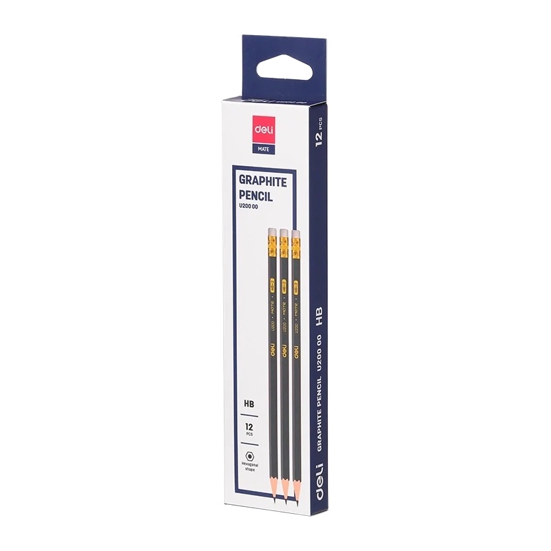 Deli Mate Graphite Pencil HB 12pcs Hexagonal Shape (U200 00)
