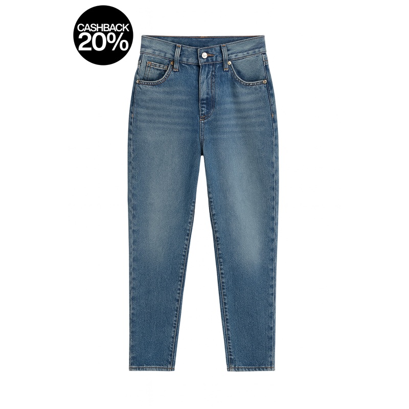 Forever 21 Women’s Blue Mom High Rise Tapered Leg Jeans |Forever 21 In Lebanon