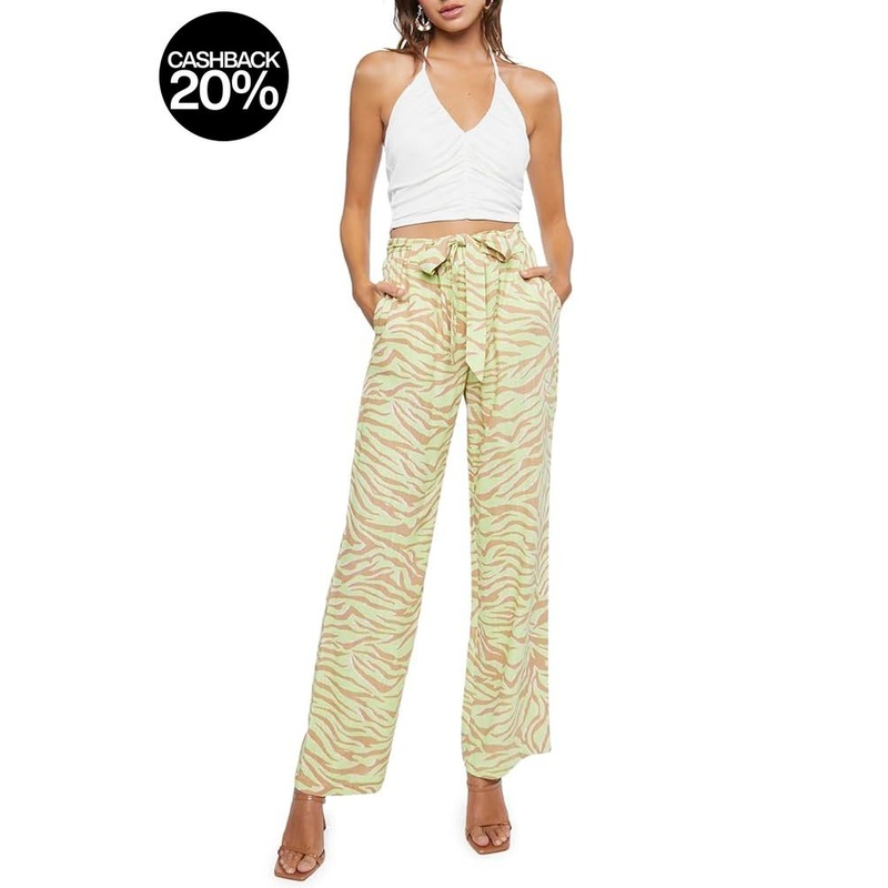 Forever 21 Women’s Brown & Green Animal Printed Pant |Forever 21 In Lebanon