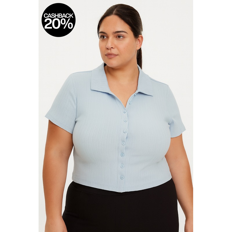 Forever 21 Women’s Light Blue Plus Size Top | Forever 21 In Lebanon