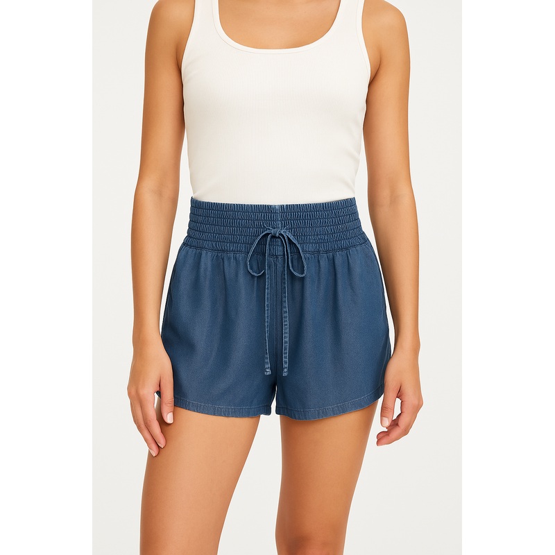 Mango Women’s Blue High-Rise Denim Short  |Mango In Lebanon