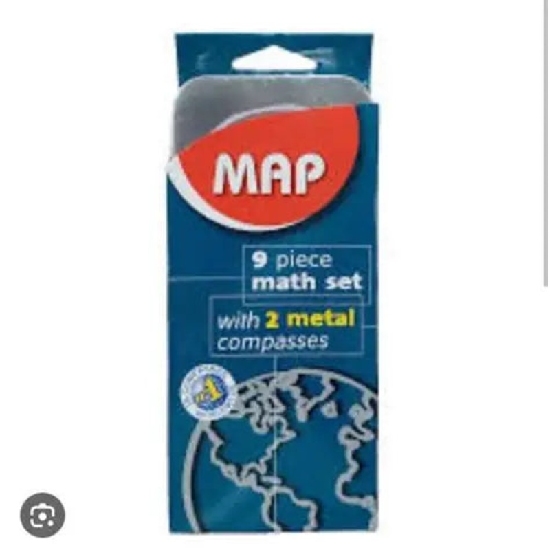 MAP 9 Piece Math Set With 2 Metal Compasses | MAP In Lebanon