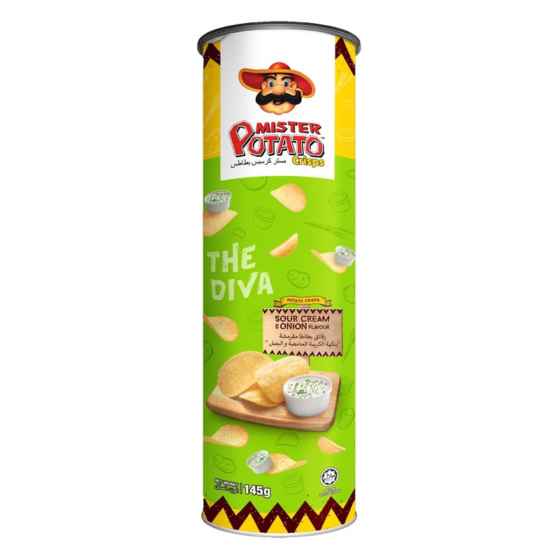 Mister Potato The Diva Sour Cream & Onion Flavour 145g | Mister In Lebanon