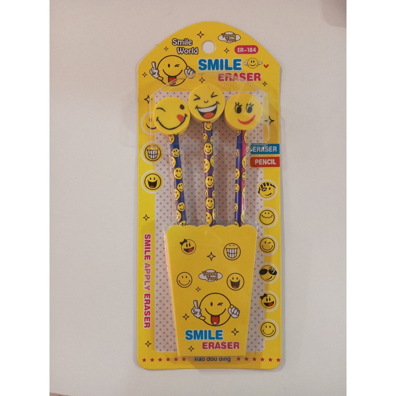 SD Smile World  Pencil with Eraser   (NO:ER-184)