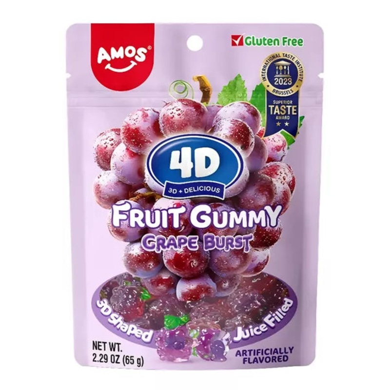 AMOS Fruit Gummy Grape Burst 65GR | AMOS In Lebanon