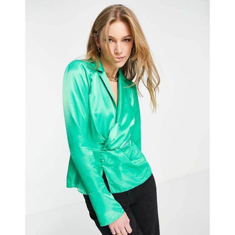 Asos Design Women’s Green Long-Sleeve Shirt ANF3342
