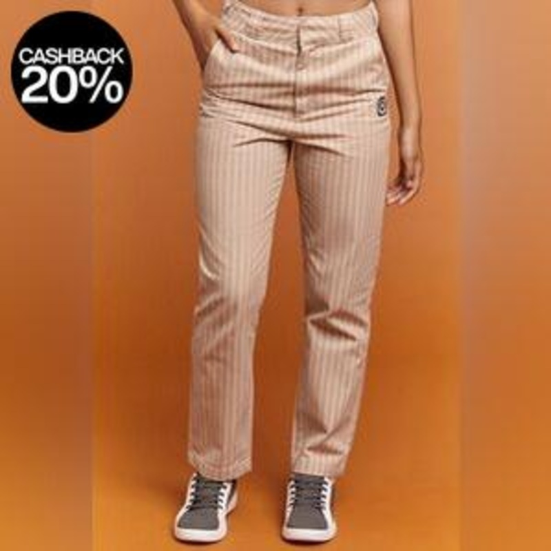 Forever 21 Air Walk Women’s Beige Striped Pant |Forever 21 In Lebanon