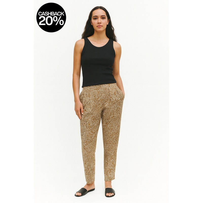 Forever 21 Women’s Brown Printed Baggy Pant |Forever 21 In Lebanon