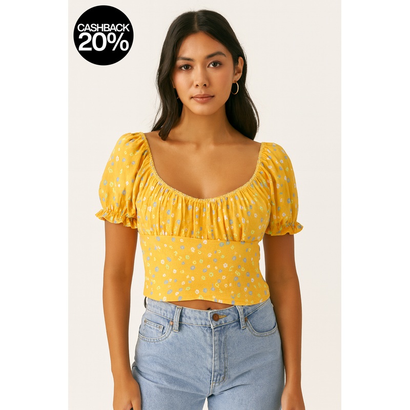 Forever 21 Women’s Cantaloupe Short Sleeve Top | Forever 21 In Lebanon