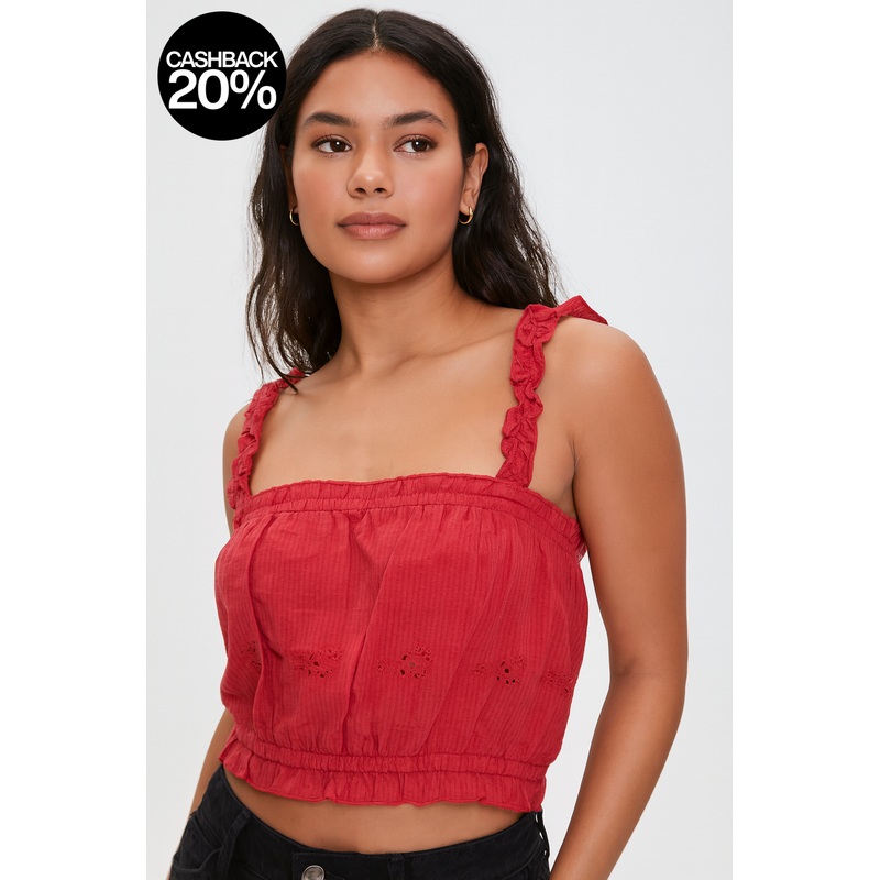 Forever 21 Women’s Fuchsia Ruffle Sleeveless Crop Top | Forever 21 In Lebanon